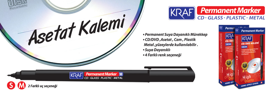 KRAF Asetat Kalemleri